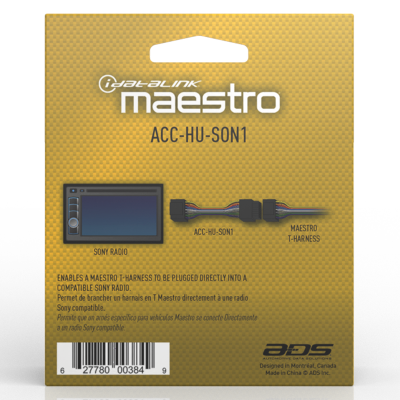 iDatalink Maestro ACC-HU-SON1 Plug-and-Play Head Unit Adapter for Select Sony Radios - image 2