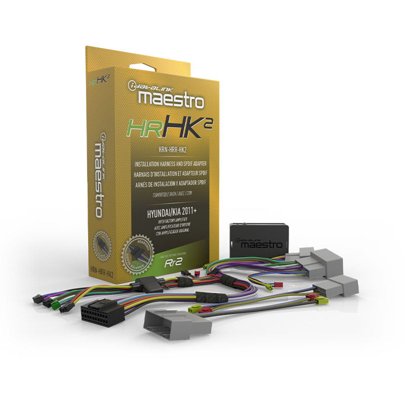 iDatalink Maestro HRN-HRR-HK2 RR2 Radio Replacement T-Harness for Select Amplified Hyundai & Kia Vehicles