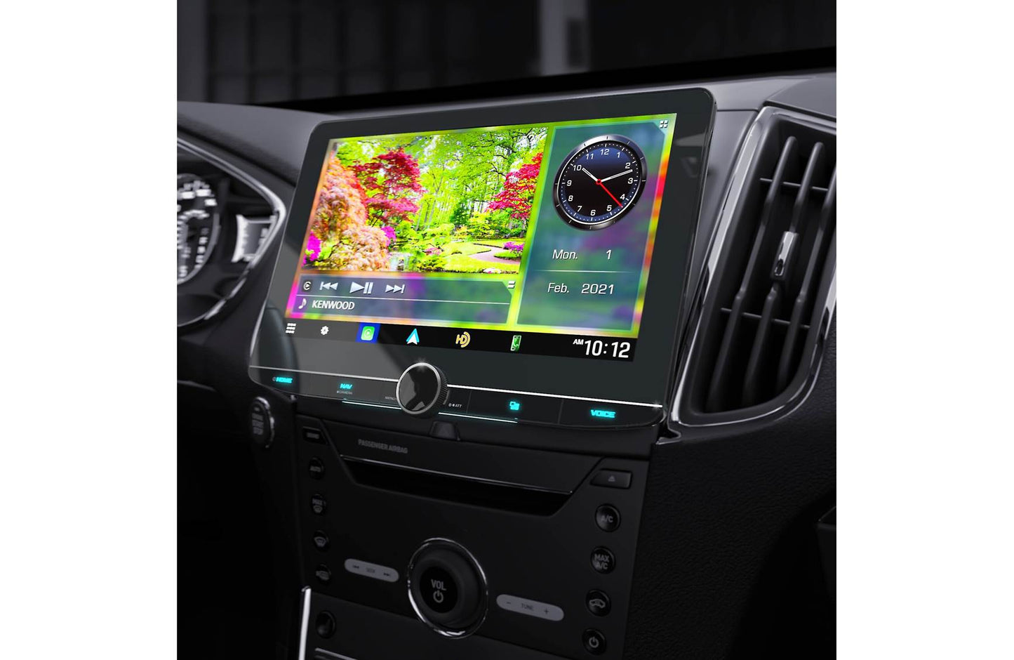 Kenwood DNR1007XR 10.1" Wireless Apple CarPlay Android Auto Car Stereo + SXV300V1 SiriusXM Satellite Tuner