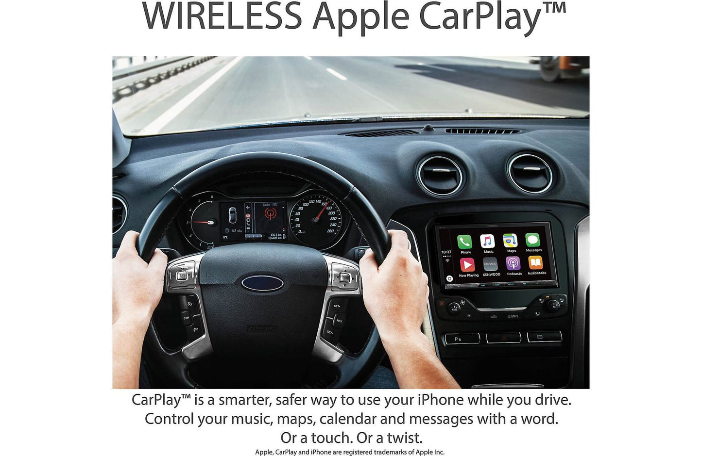 Kenwood DNX997XR 6.8" Apple CarPlay Android Auto GPS Car Stereo + CMOS-230LP Backup Camera