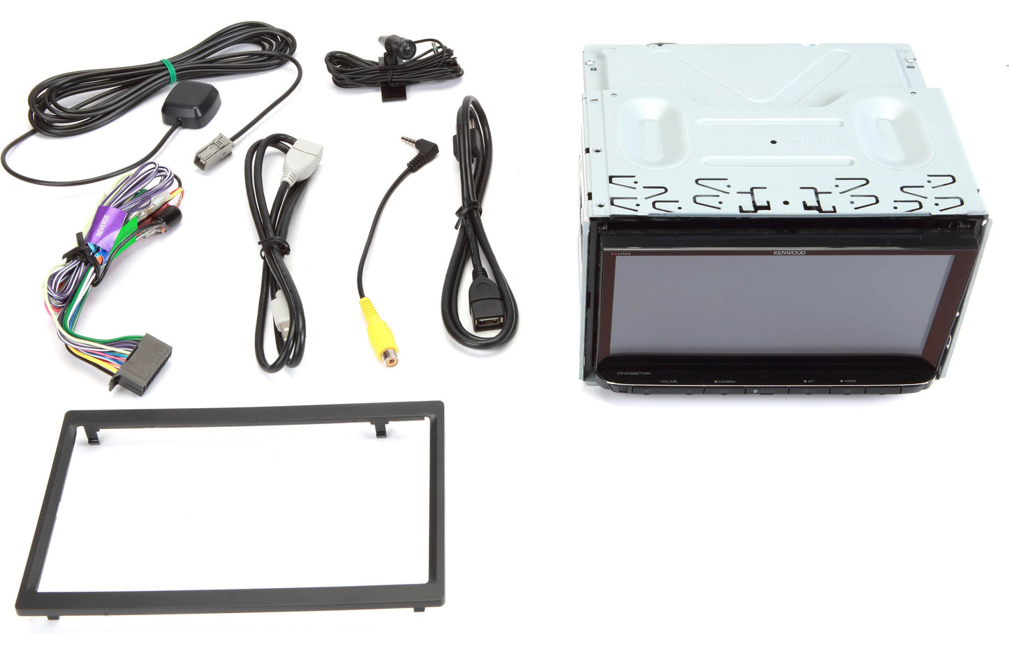 Kenwood DNX997XR 6.8" Apple CarPlay Android Auto GPS Car Stereo + CMOS-130 Backup Camera