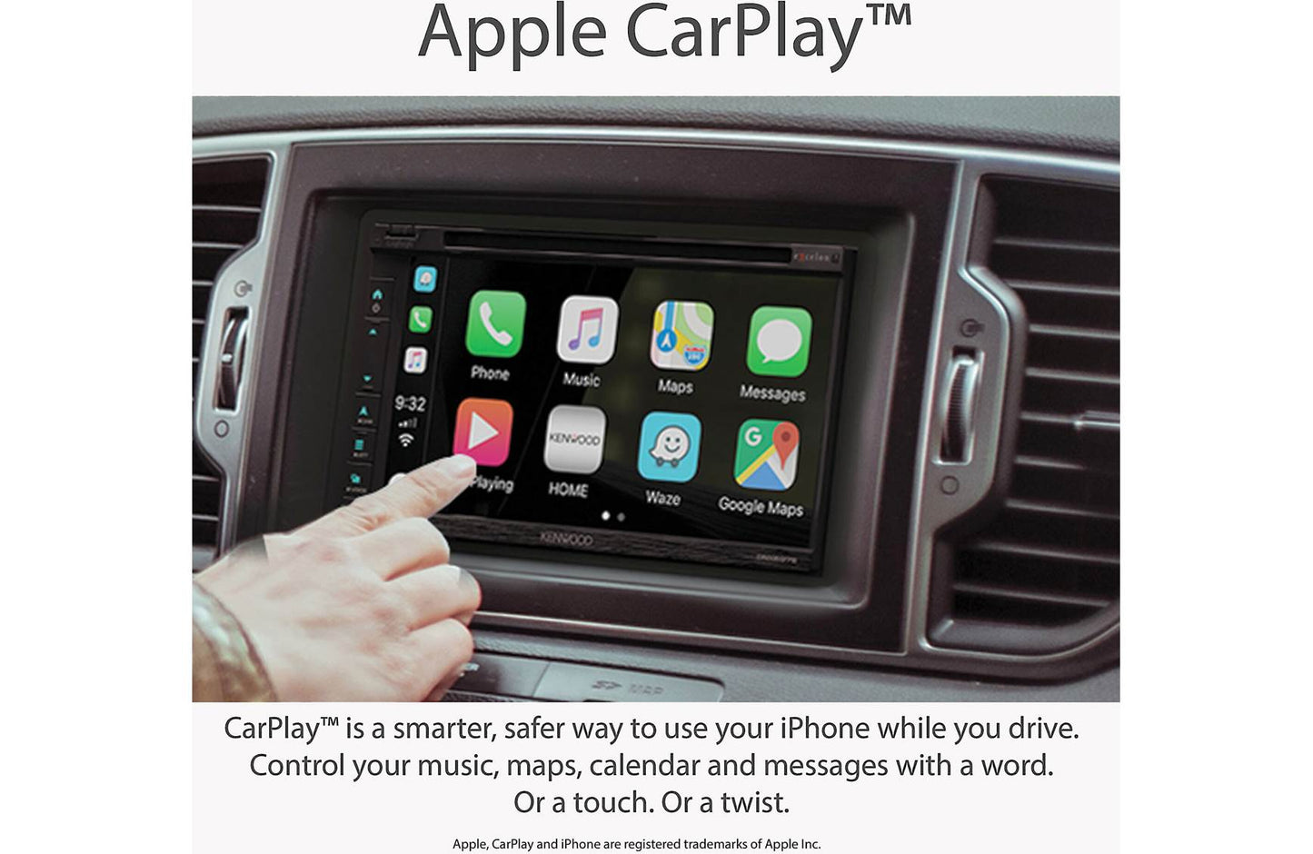 Kenwood DNX697S 6.8" Apple CarPlay Android Auto GPS Car Stereo + CMOS-230LP Backup Camera
