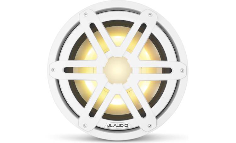 JL Audio M3-10IB-S-Gw-i-4 10-inch Marine RGB LED Subwoofer, White Sport Grilles 93531