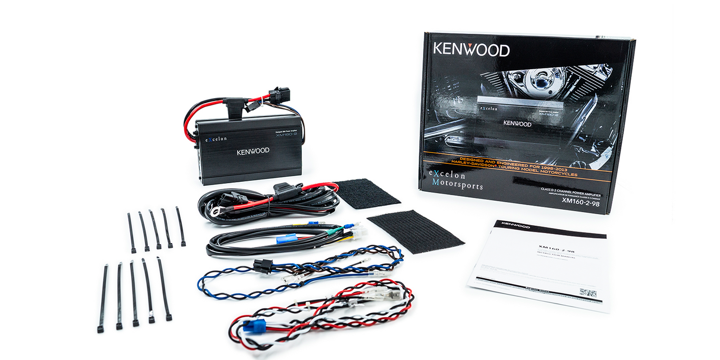 Kenwood Excelon XM160-2-98 Compact 2-Channel Motorcycle Amplifier