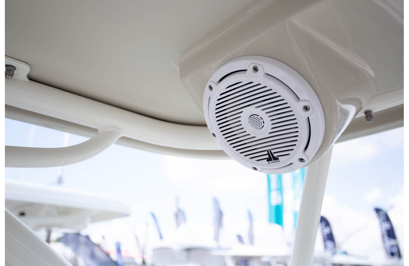 JL Audio M3-650X-C-Gw 6.5-inch Marine Coaxial Speakers, White Classic Grilles 93511