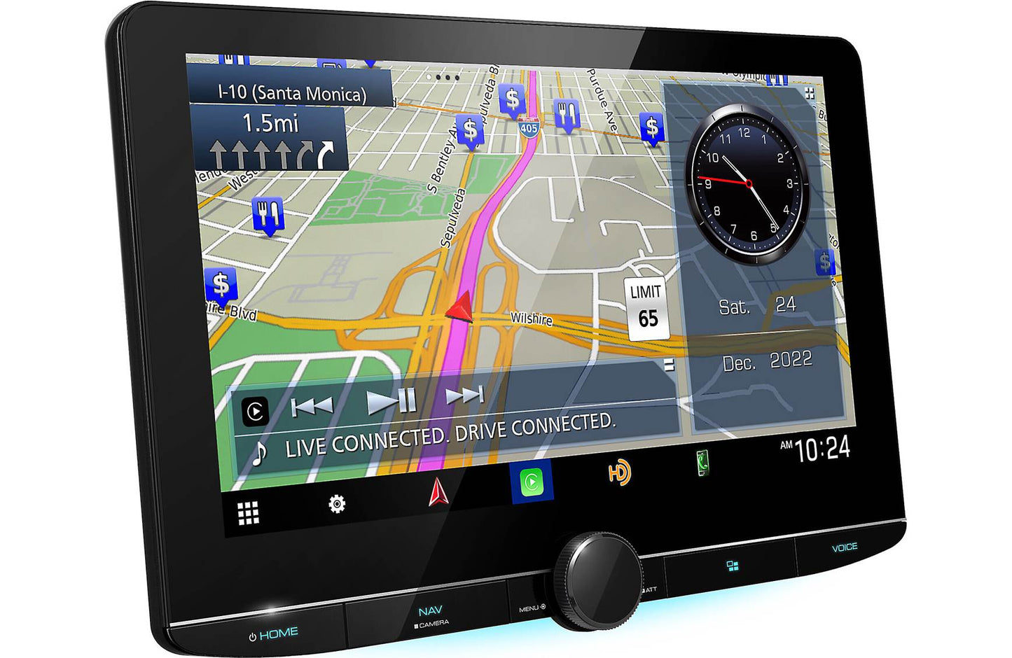 Kenwood DNR1007XR 10.1" Wireless Apple CarPlay Android Auto Car Stereo + CMOS-320HDLP Backup Camera