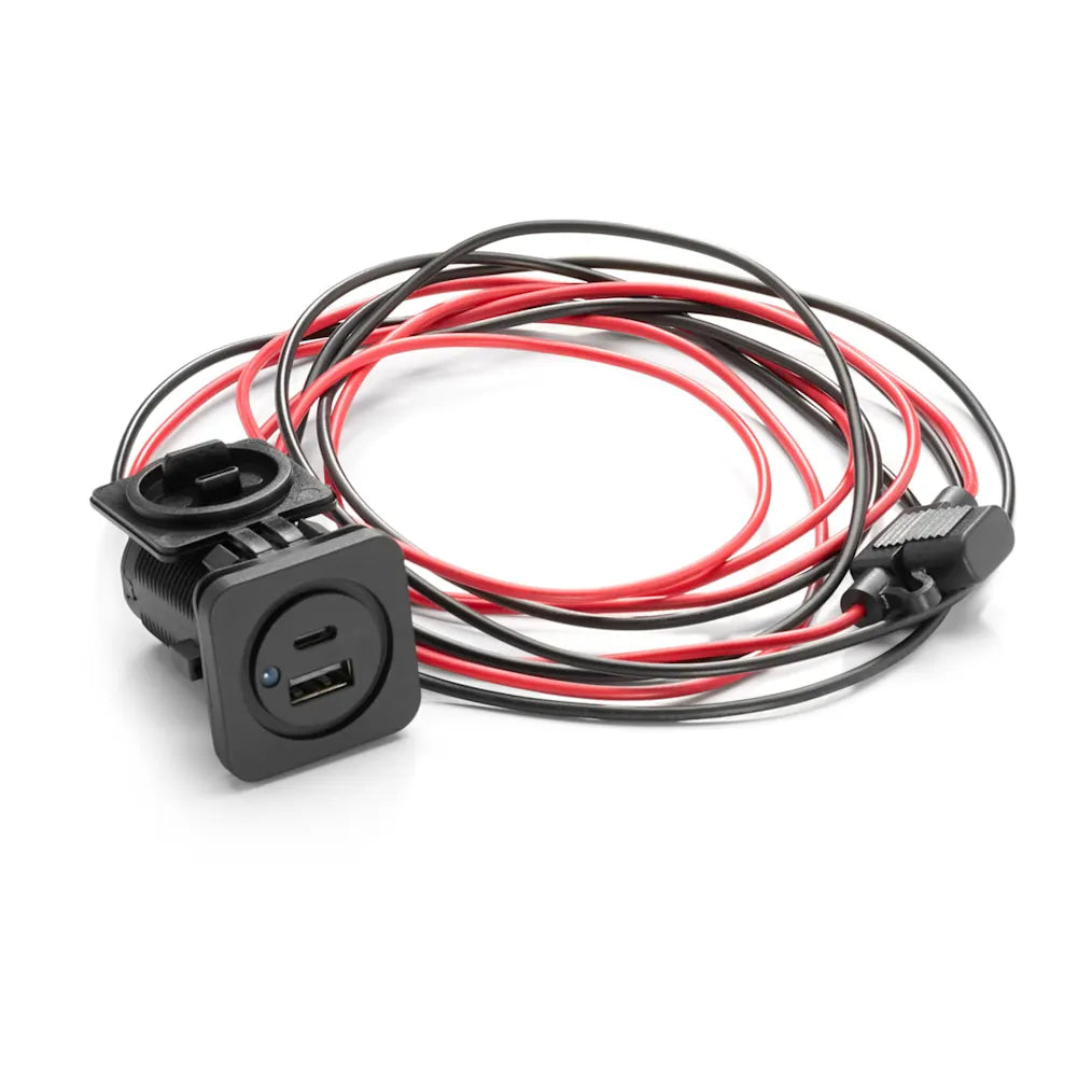 JL Audio Charging Jack for Panel-Mounting, 6' (1.8 m) (XMD-USBCA/CHG2X-PNL) - 010-13623-00 (90201)