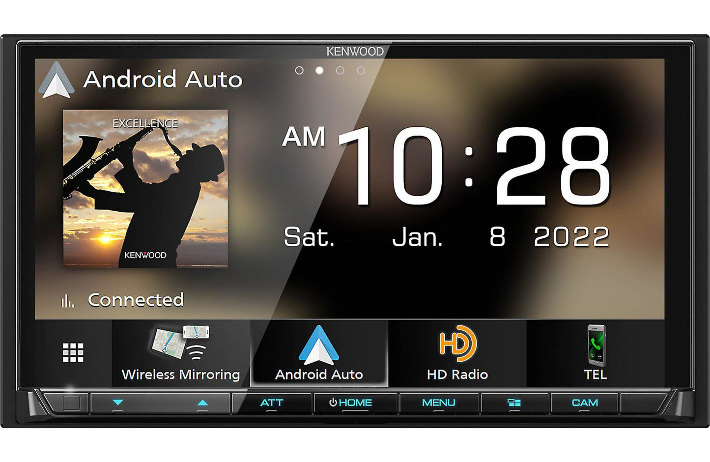 Kenwood DMX908S Car Stereo- Wireless Apple CarPlay, Android Auto + SXV300V1 SiriusXM Satellite Tuner