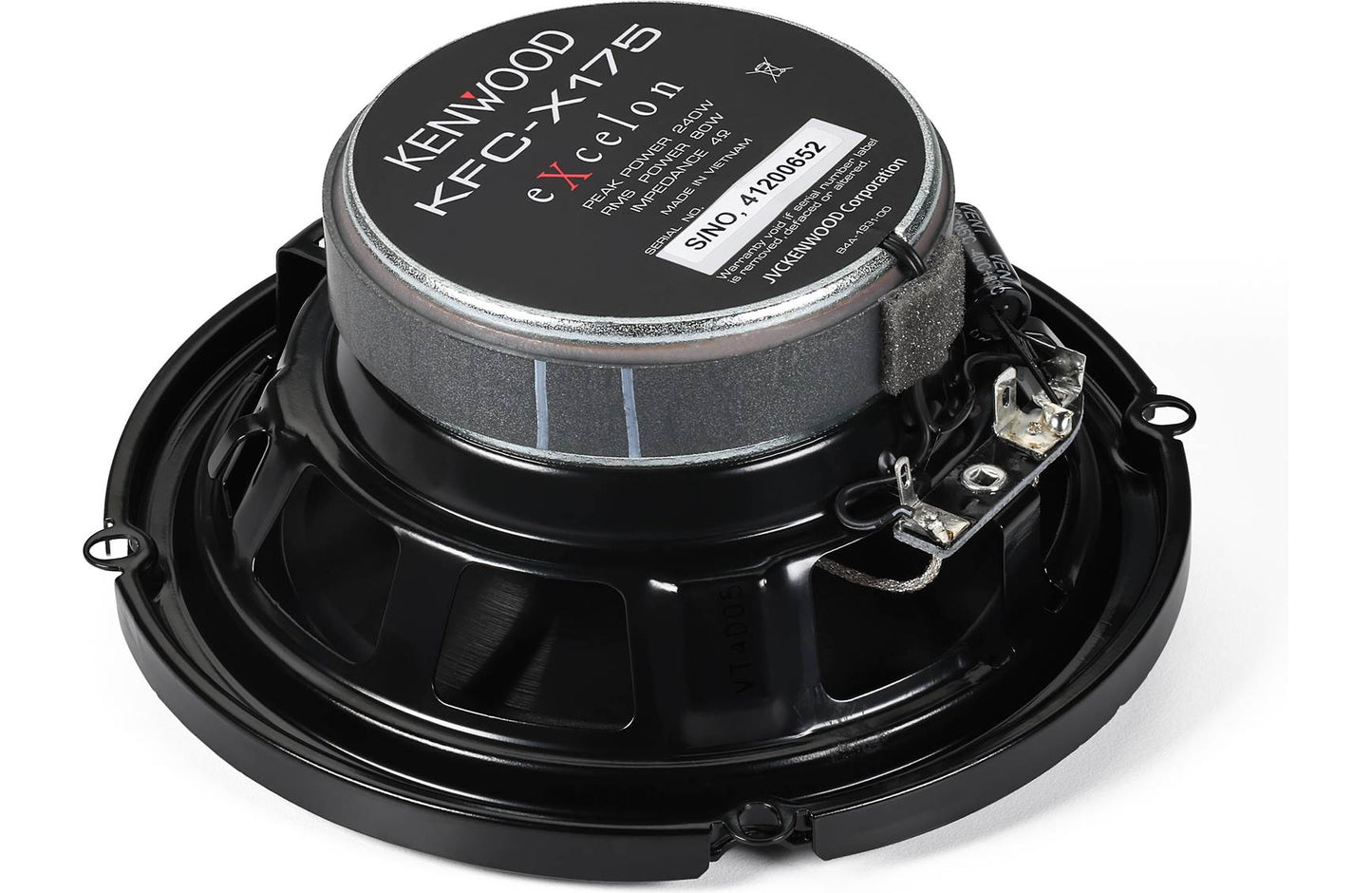Kenwood eXcelon KFC-X175 6-1/2" 2-Way Coaxial Car Speakers 80W RMS