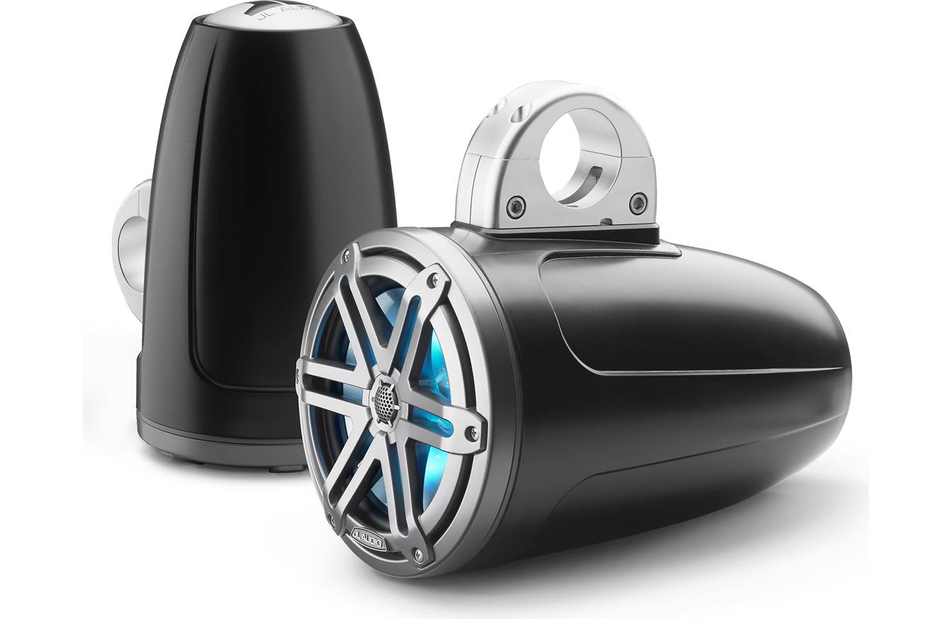 JL Audio M3-770ETXv3-Sb-S-Gm-i 7.7" RGB LED Tower Coaxial System, Gray Sport Grilles 93537