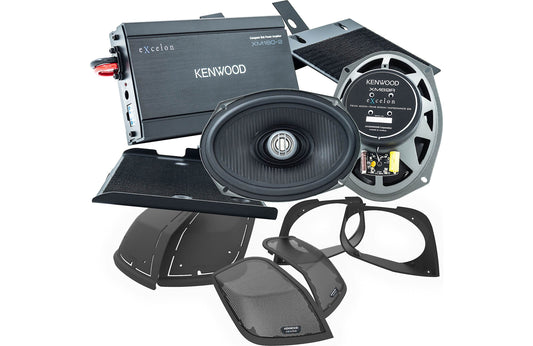 Kenwood eXcelon P-HD2R Rear Amplified Audio Package fits 2014+ Harley Davidson Motorcycles