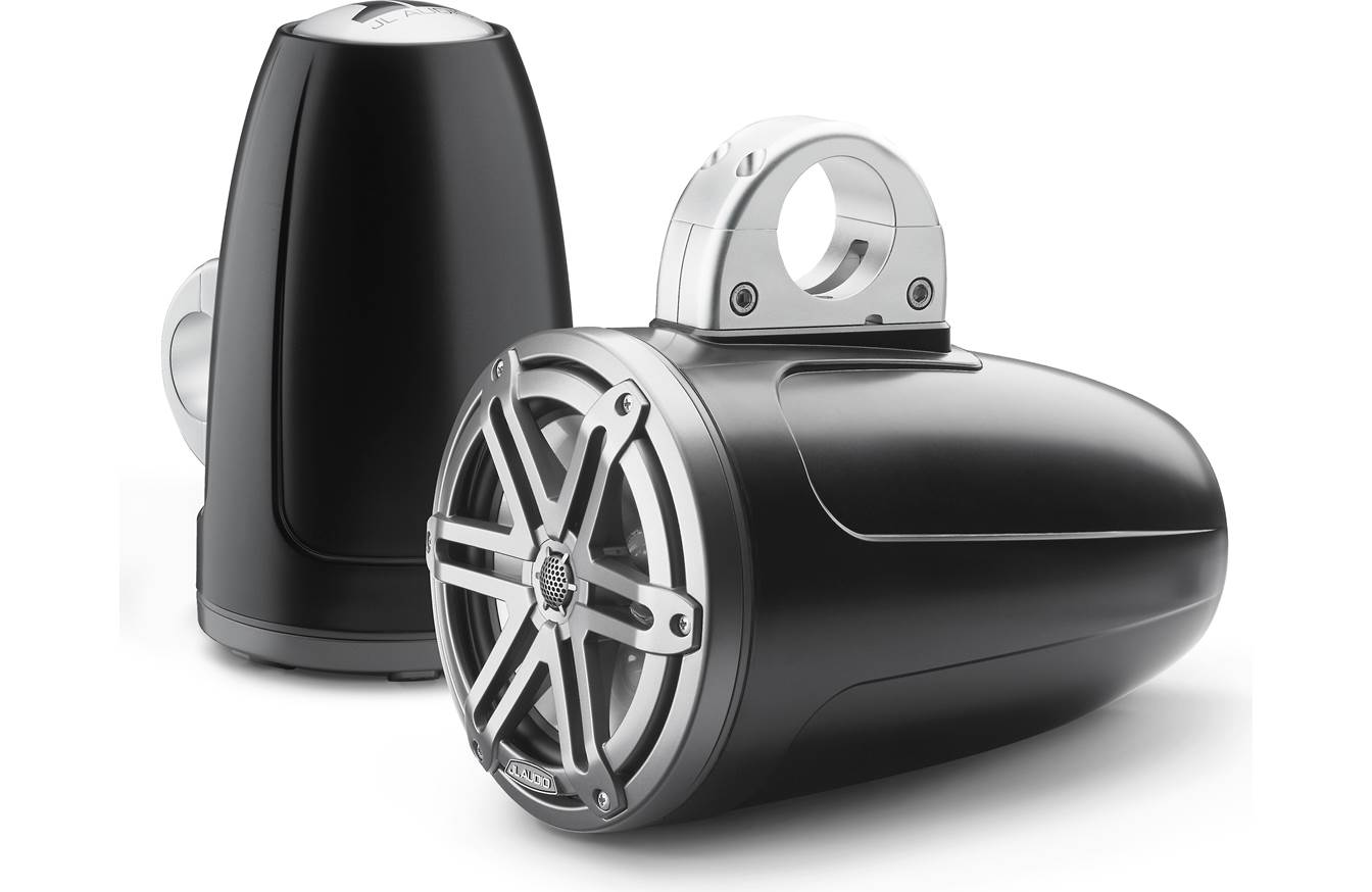 JL Audio M3-770ETXv3-Sb-S-Gm 7.7 Inch Tower Coaxial System, Gray Sport Grilles 93536