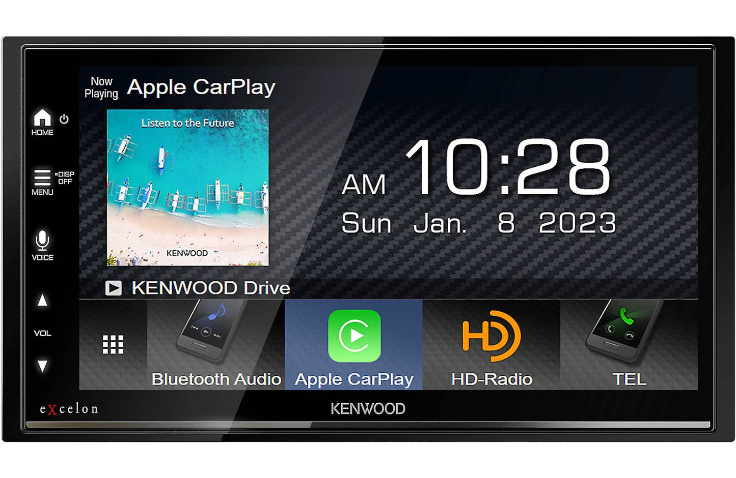 Kenwood DMX709S 6.95" Touchscreen Car Stereo- Apple CarPlay, Android Auto + CMOS-320LP Backup Camera