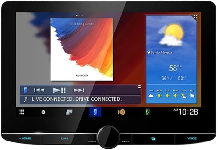 Kenwood DNR1007XR 10.1" Wireless Apple CarPlay Android Auto Car Stereo + CMOS-240U Backup Camera