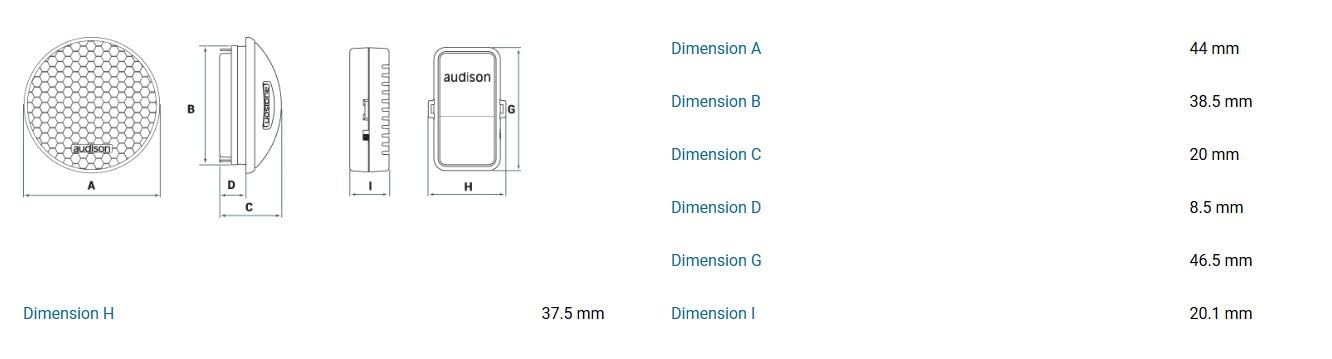 Audison AP 1 Prima Series 1" (25mm) Tweeter and Crossover (Pair)