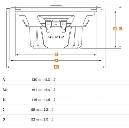 Hertz Dieci Series DCX 130.3 5.25" Two-Way Coaxial Speakers - Pair
