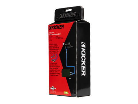 Kicker 46KI203 K-Series 2-Channel RCA Interconnect, 0.3 m - left view