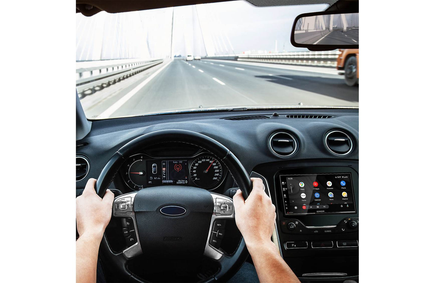 Kenwood DMX809S 6.95" Touch Screen Car Stereo-Wireless Apple CarPlay, Android Auto + CMOS-230 Backup Camera