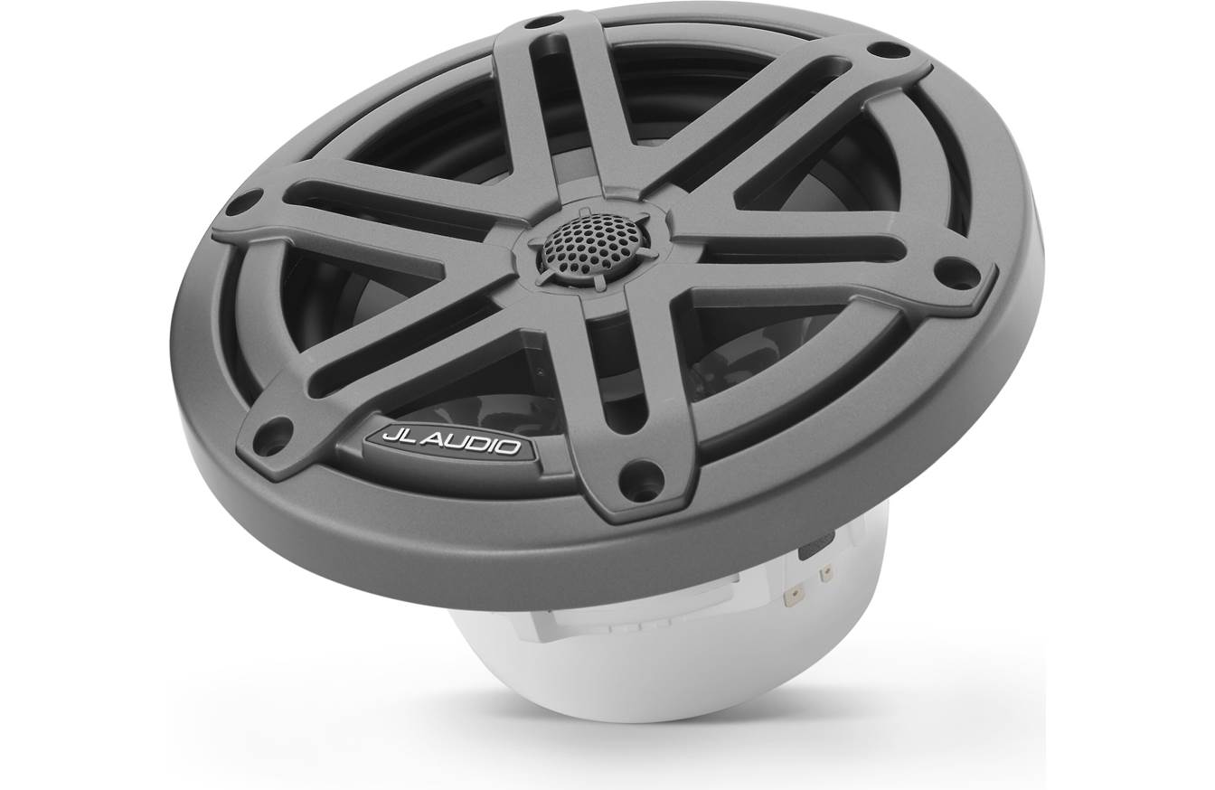 JL Audio M3-650X-S-Gm 6.5-inch Marine Coaxial Speakers, Gray Sport Grilles 93512