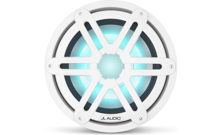 JL Audio M3-10IB-S-Gw-i-4 10-inch Marine RGB LED Subwoofer, White Sport Grilles 93531