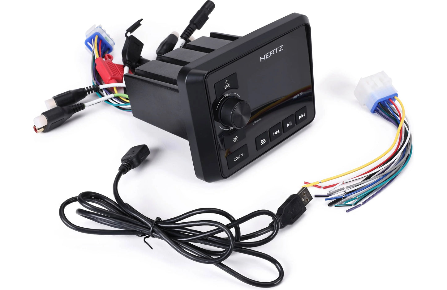 Hertz HMR 20 3" Marine Digital Media Color Receiver with 2-Zone Audio Control