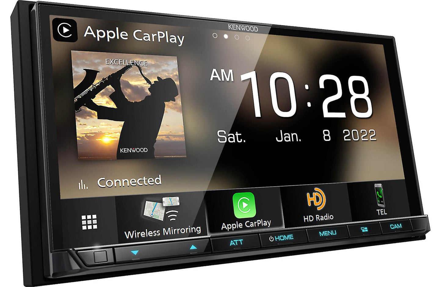 Kenwood DMX908S 6.95" Car Stereo- Wireless Apple CarPlay, Android Auto + CMOS-320LP Backup Camera