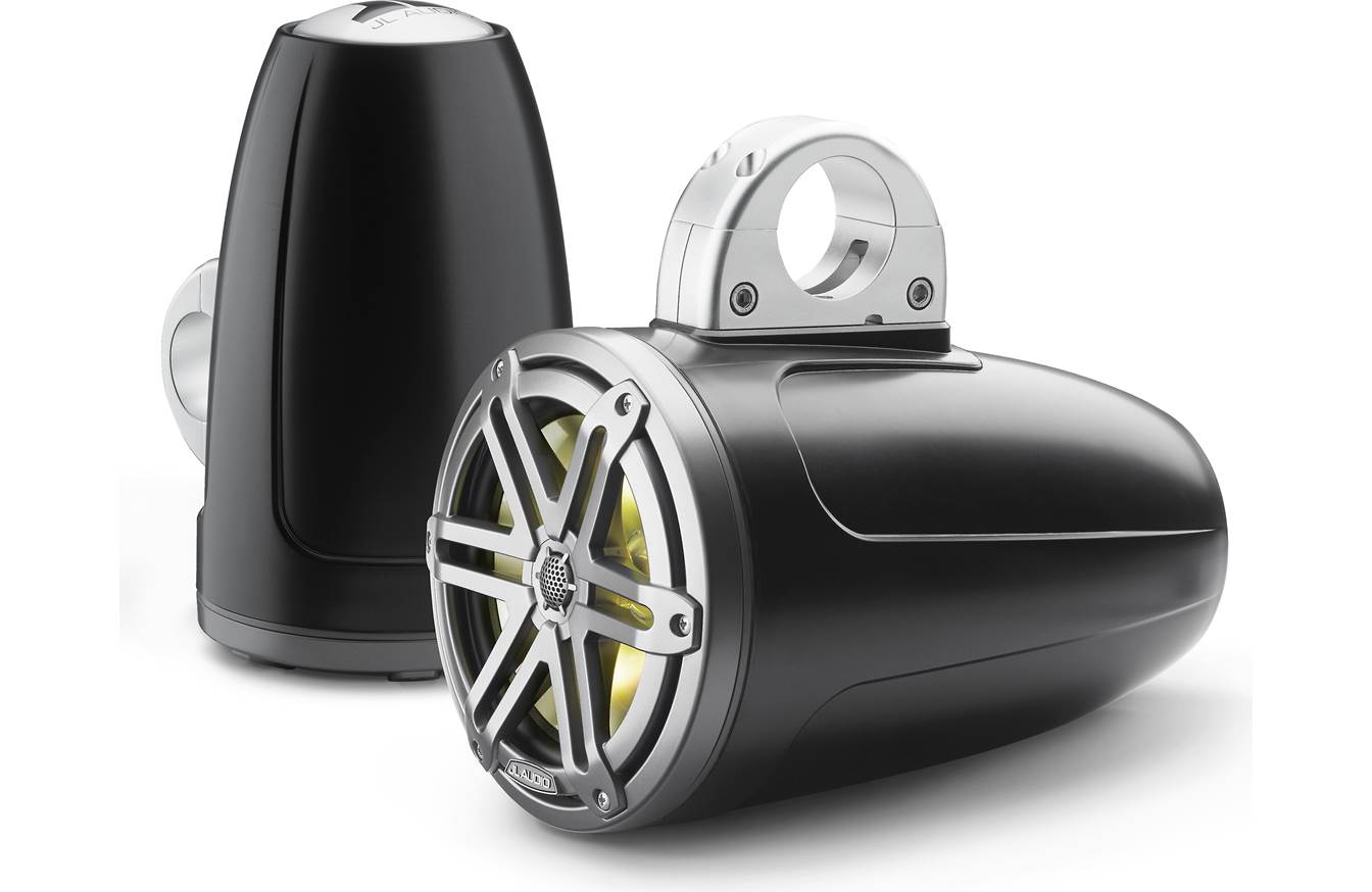 JL Audio M3-770ETXv3-Sb-S-Gm-i 7.7" RGB LED Tower Coaxial System, Gray Sport Grilles 93537