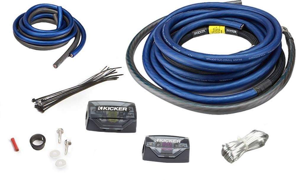 Kicker 46PKD1 1/0AWG Dual Amplifier Power Kit - Power, Ground, Distro Block