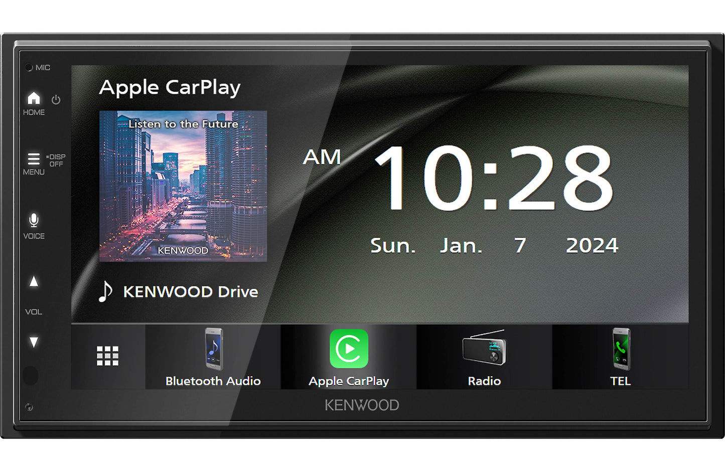 Kenwood DMX40S Mechless 6.8" AM FM Bluetooth Car Stereo- + SiriusXM SXV300V1 Satellite Tuner