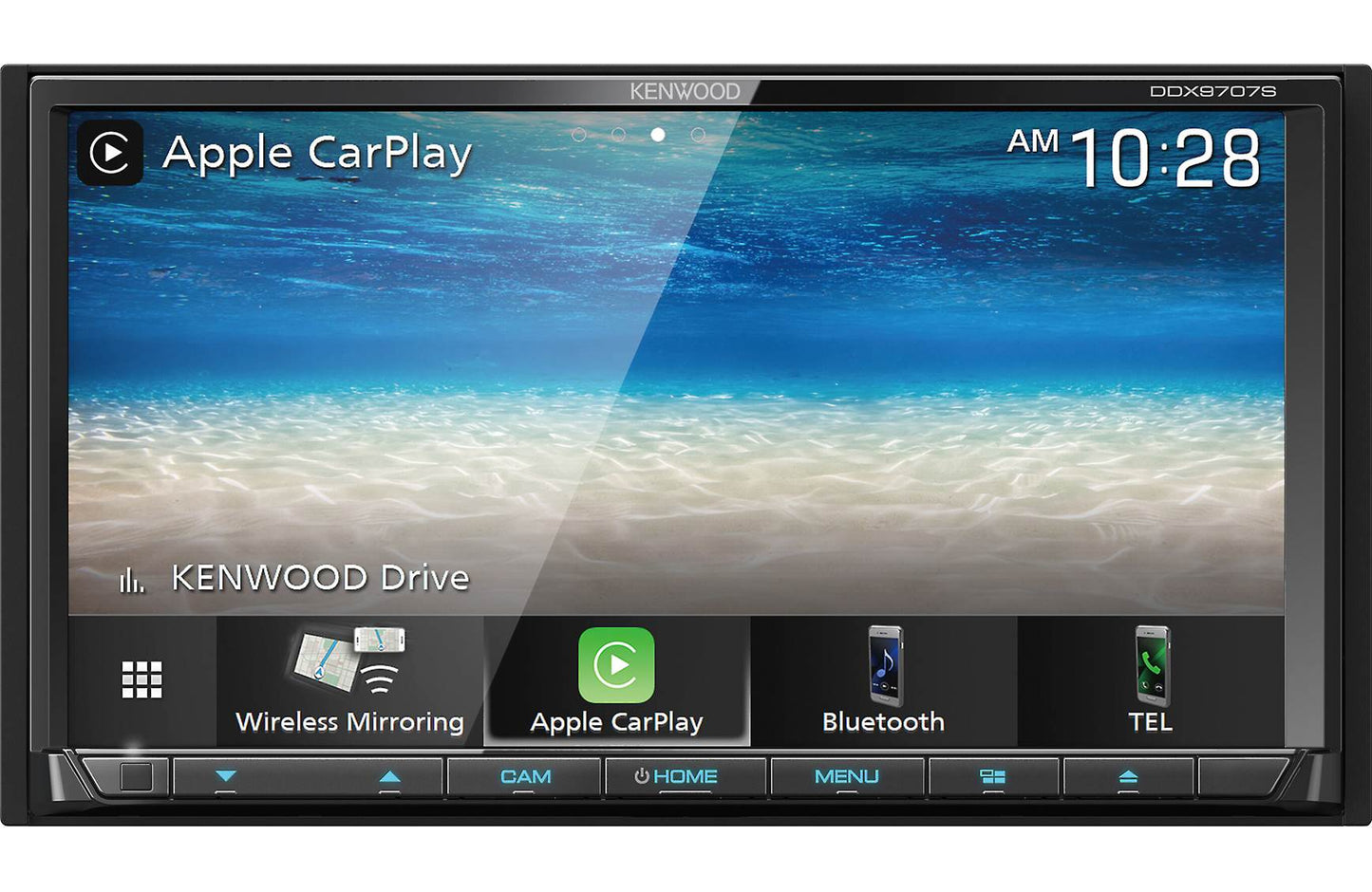 Kenwood DDX9707S 6.95" DVD Car Stereo- Wireless Apple CarPlay, Android Auto + CMOS-130 Backup Camera