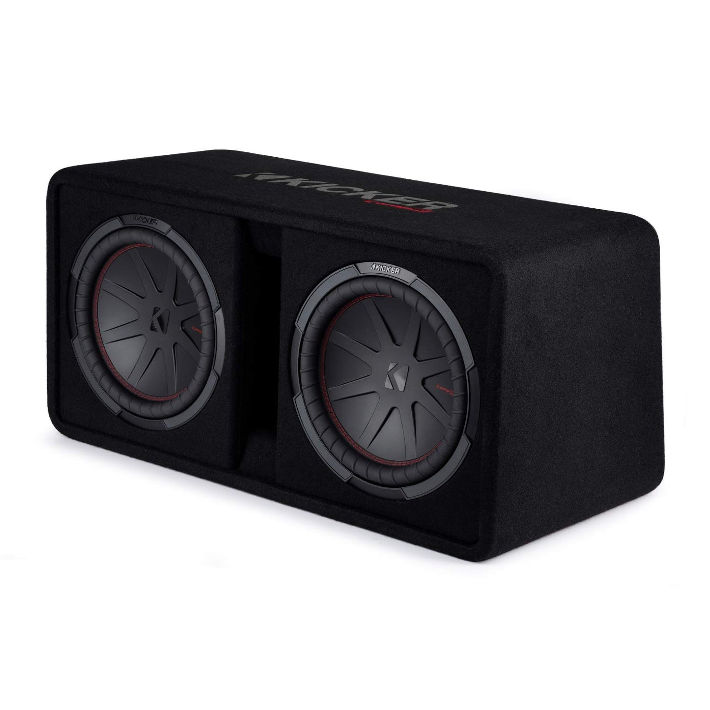 Kicker 48DCWR122 CompR 12" Dual subwoofers in Vented Enclosure, 2 Ohm