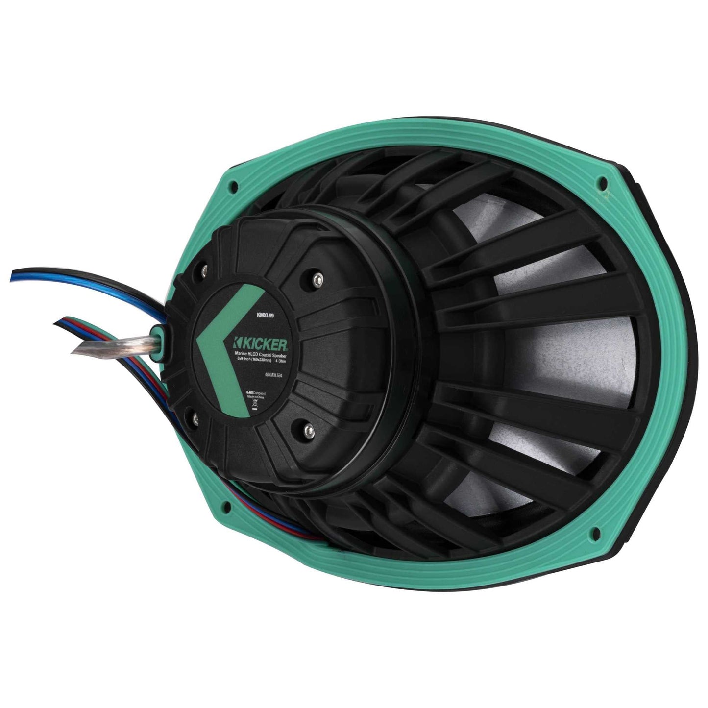 Kicker 48KMXL69 6x9 4-Ohm RGB LED KMXL Horn-Loaded Marine Coaxial Speakers, Pair