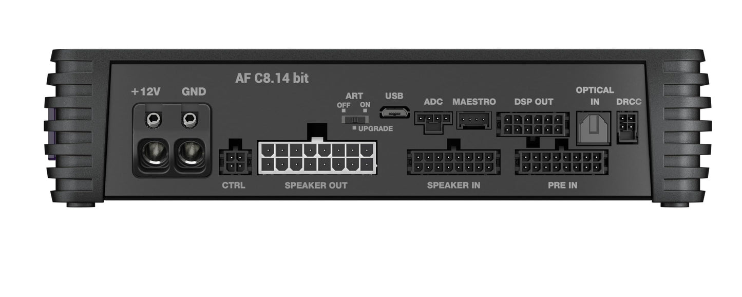 Audison AF-C8.14-bit 8-Channel Amplifier with 14-Channels of DSP - 1,120 Watts