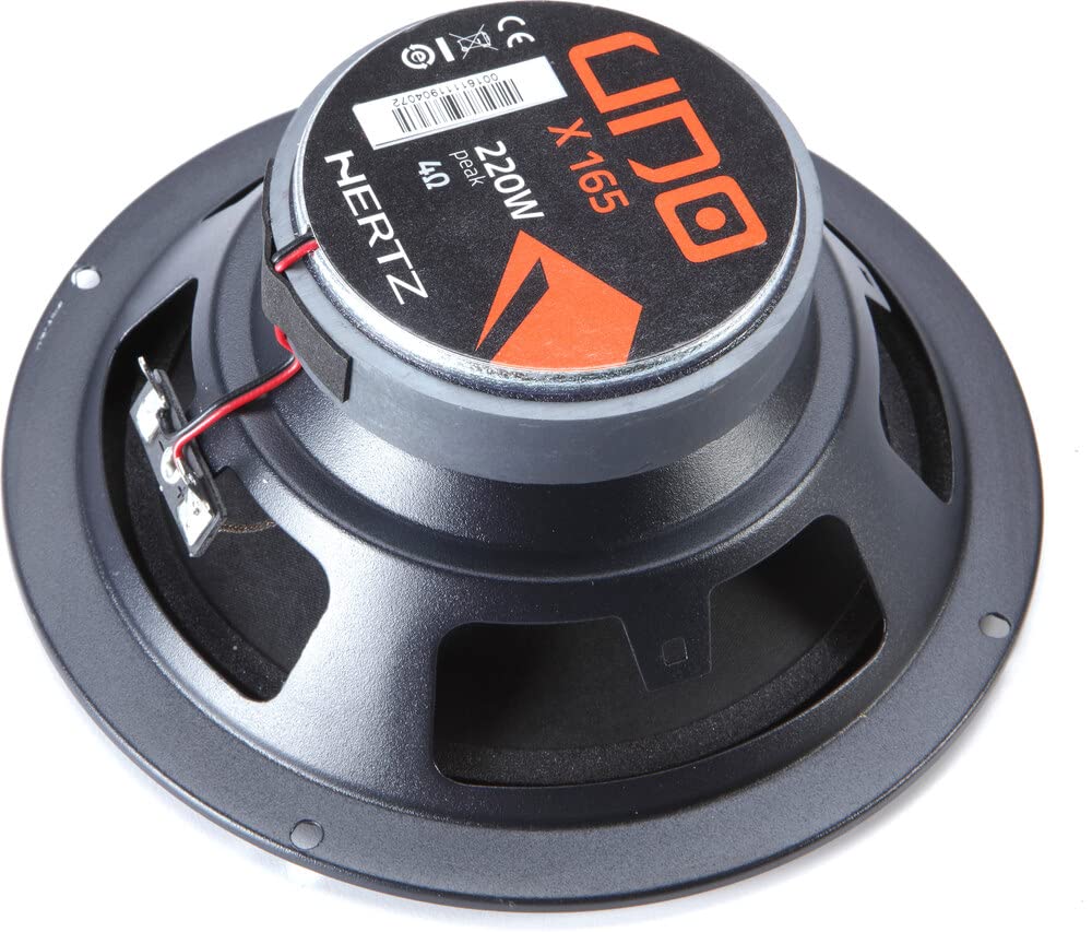 Hertz Uno X 165 6-1/2" Two-Way Coaxial Speakers (Pair)