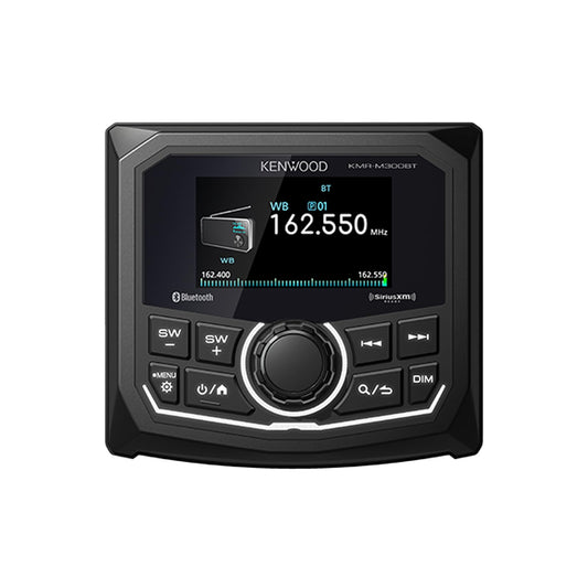 Kenwood KMR-M300BT 2.7 Inch Bluetooth Marine Receiver 3-Inch Gauge Mount