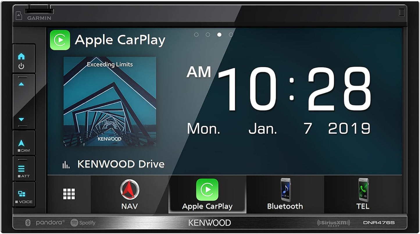 Kenwood DNR476S AM FM GPS Apple CarPlay Android Auto Car Stereo + CMOS-240U Backup Camera