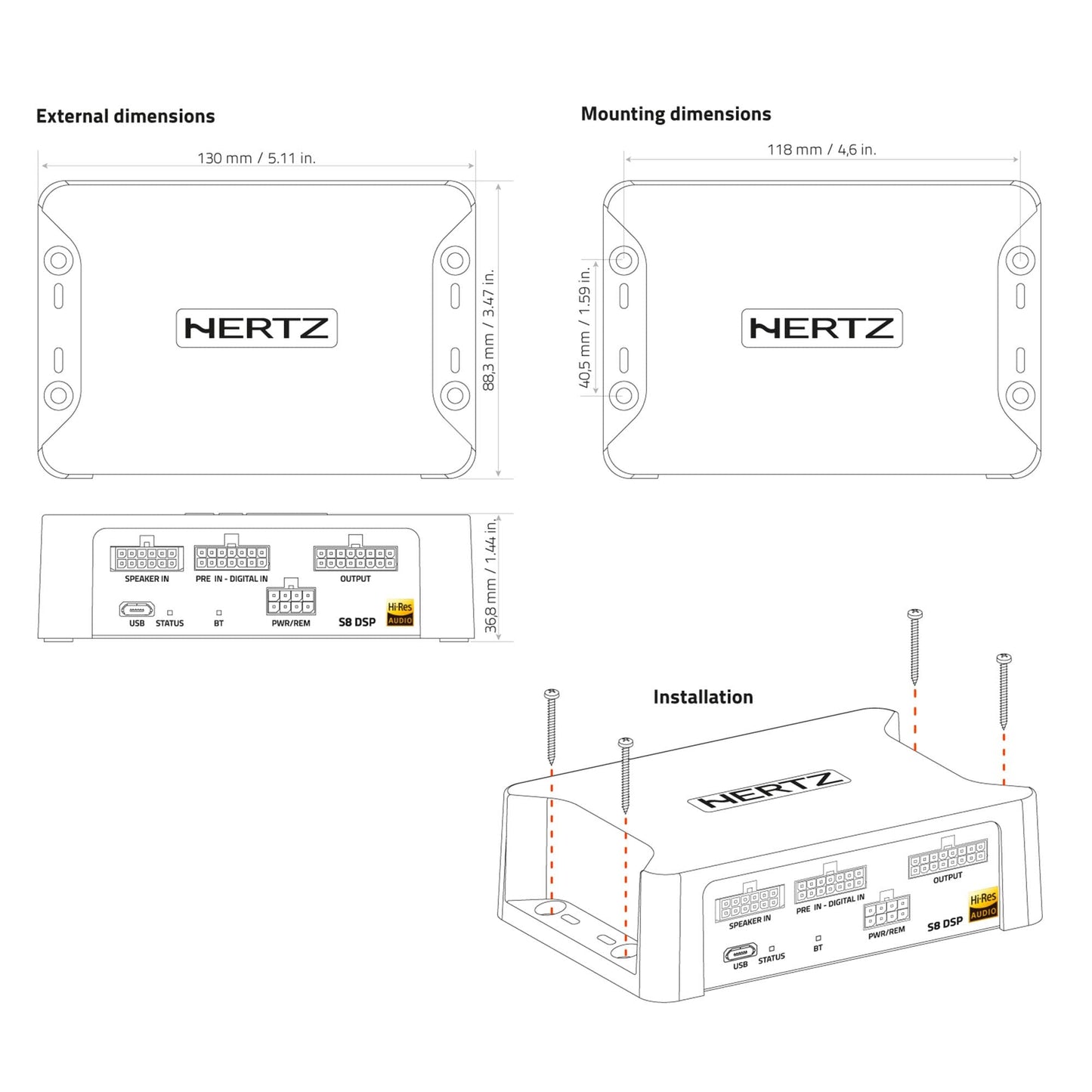 Hertz SPL Show S8 DSP Compact Digital Interface Processor