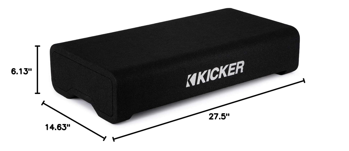 Kicker 48TRTP122 12" Thin Down-Firing Subwoofer w/Passive Radiator Enclosure