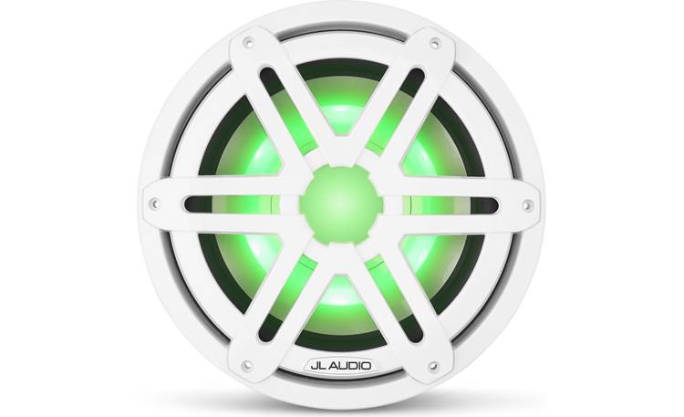 JL Audio M3-10IB-S-Gw-i-4 10-inch Marine RGB LED Subwoofer, White Sport Grilles 93531