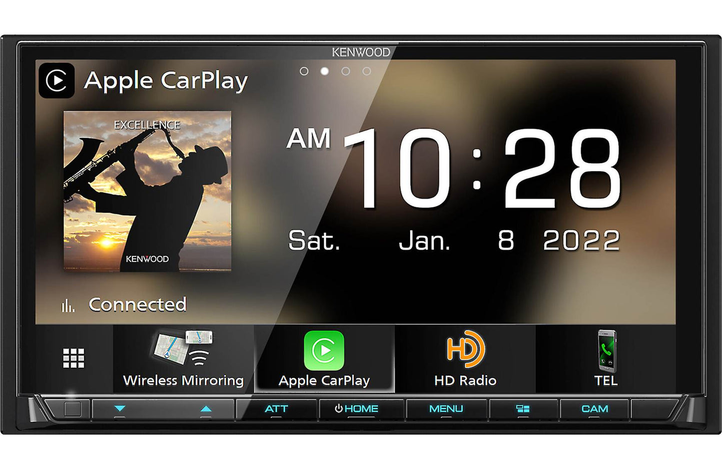Kenwood DMX908S 6.95" Car Stereo- Wireless Apple CarPlay, Android Auto + CMOS-130 Backup Camera