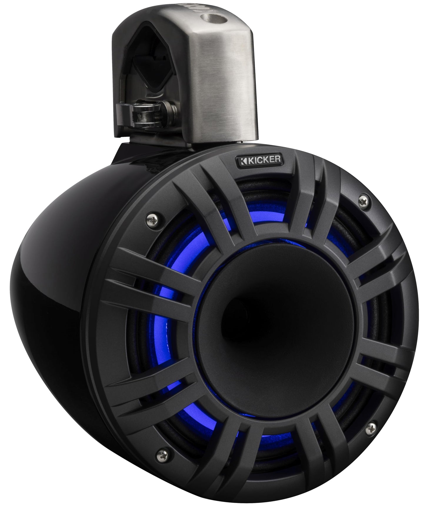 Kicker 51KMTCXL8 8" RGB LED Horn Loaded Compression Driver Marine Tower Speakers
