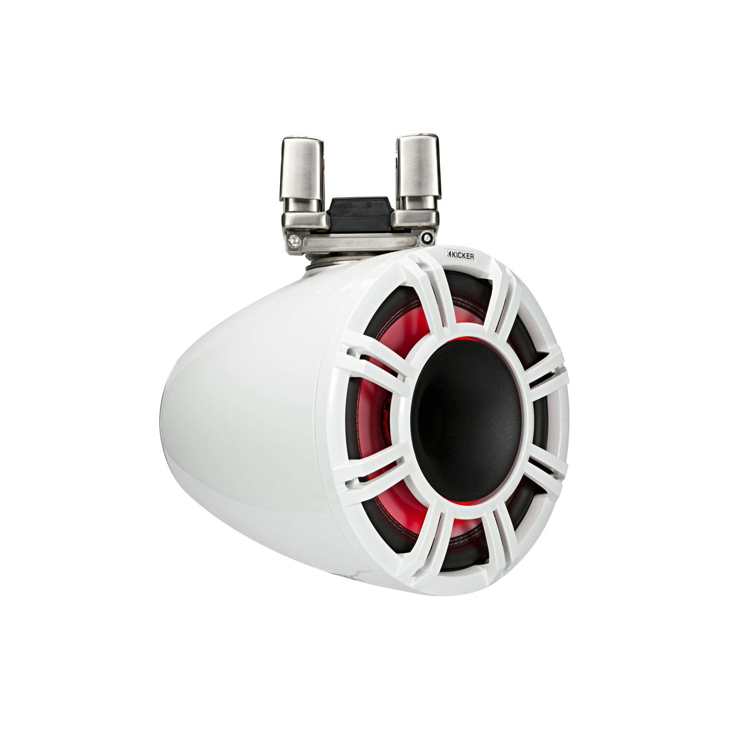 Kicker 44KMTC114W 11" HLCD Marine Wake Tower Speakers, 300W RMS, 4Ω, White Pair