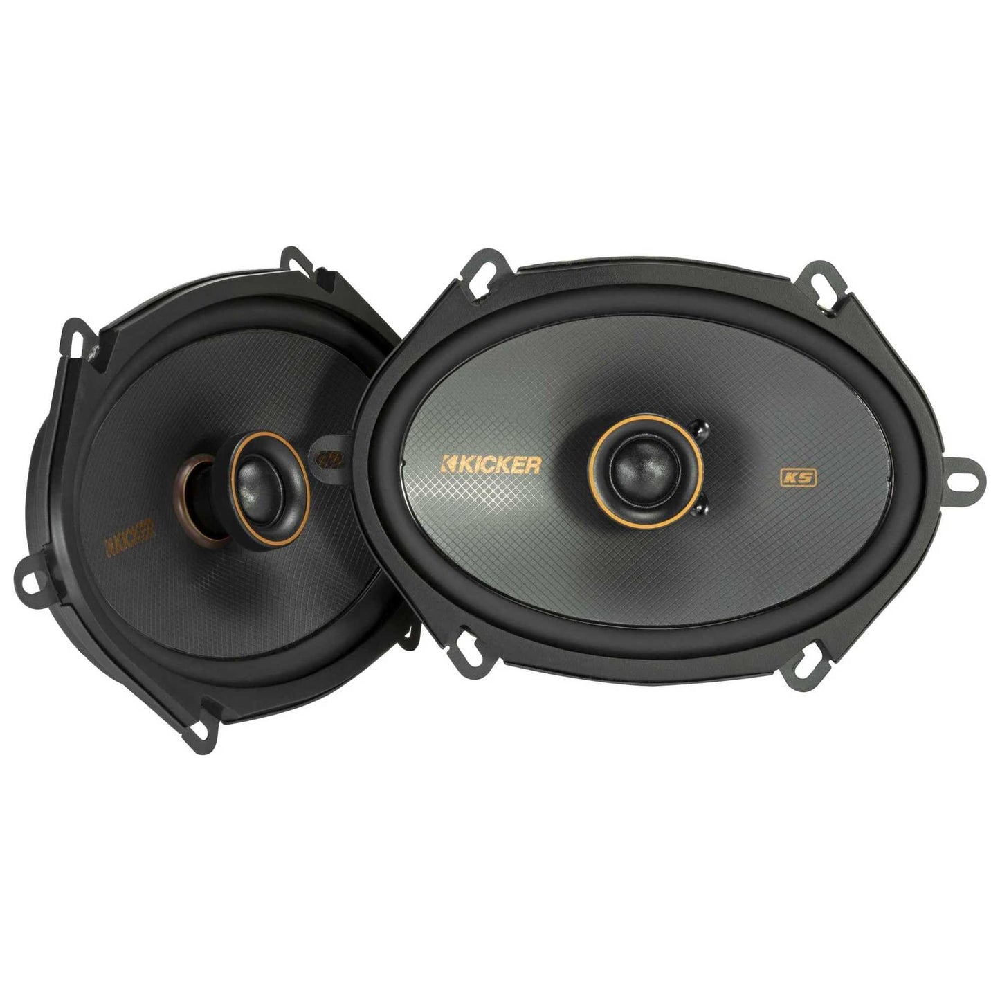 Kicker 51KSC6804 Coaxial Speaker System, 2-Way Design, Pair, 6" x 8"