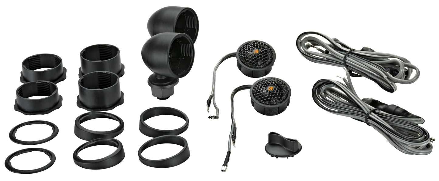Kicker 51KST2504 1" (25mm) Tweeters, Includes X-Overs and Swivel Mount (Pair)