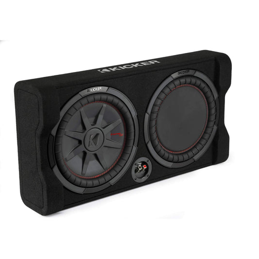 Kicker 48TRTP122 12" Thin Down-Firing Subwoofer w/Passive Radiator Enclosure