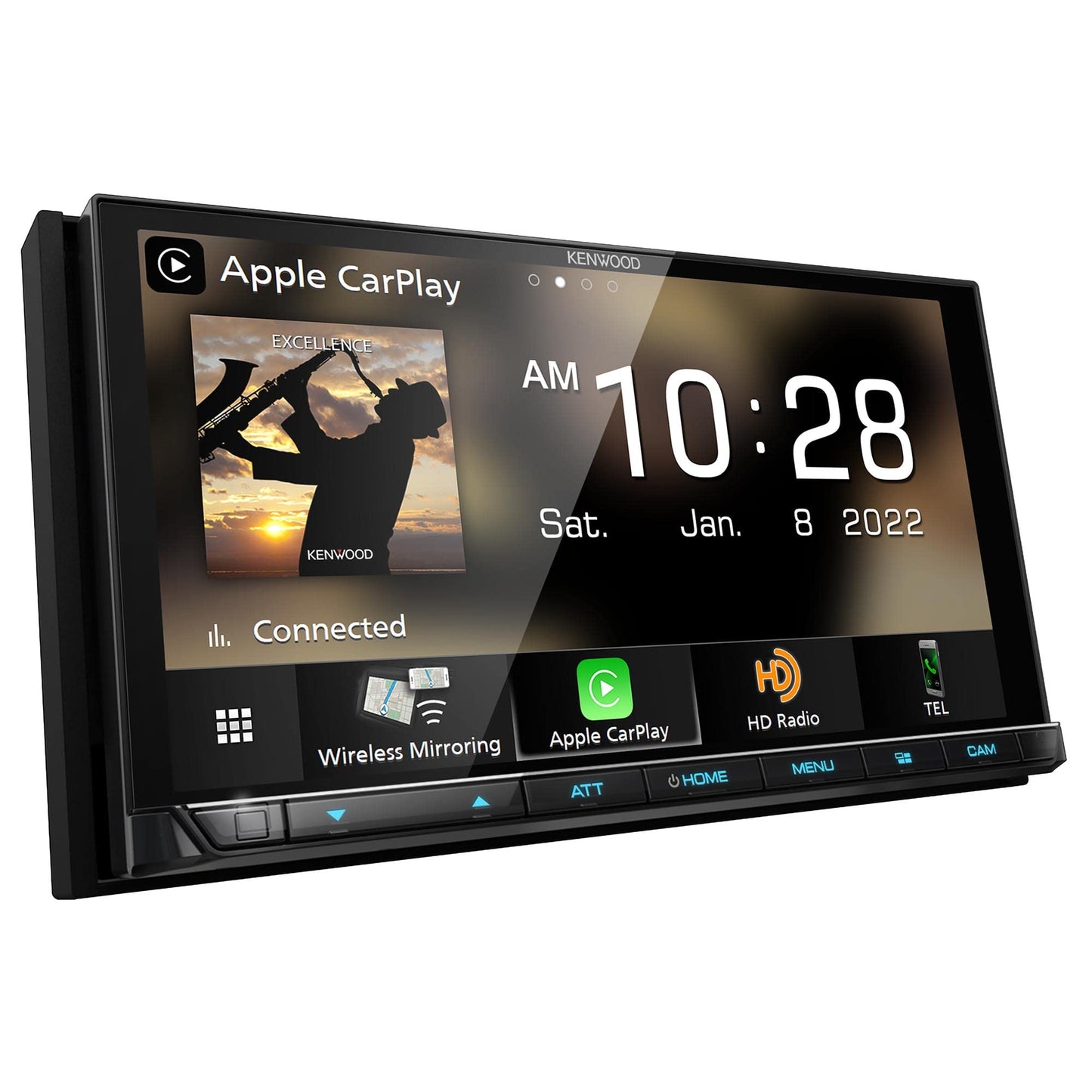 Kenwood DMX958XR 6.8" AM FM HD Wireless CarPlay, Android Auto + CMOS-230LP Backup Camera