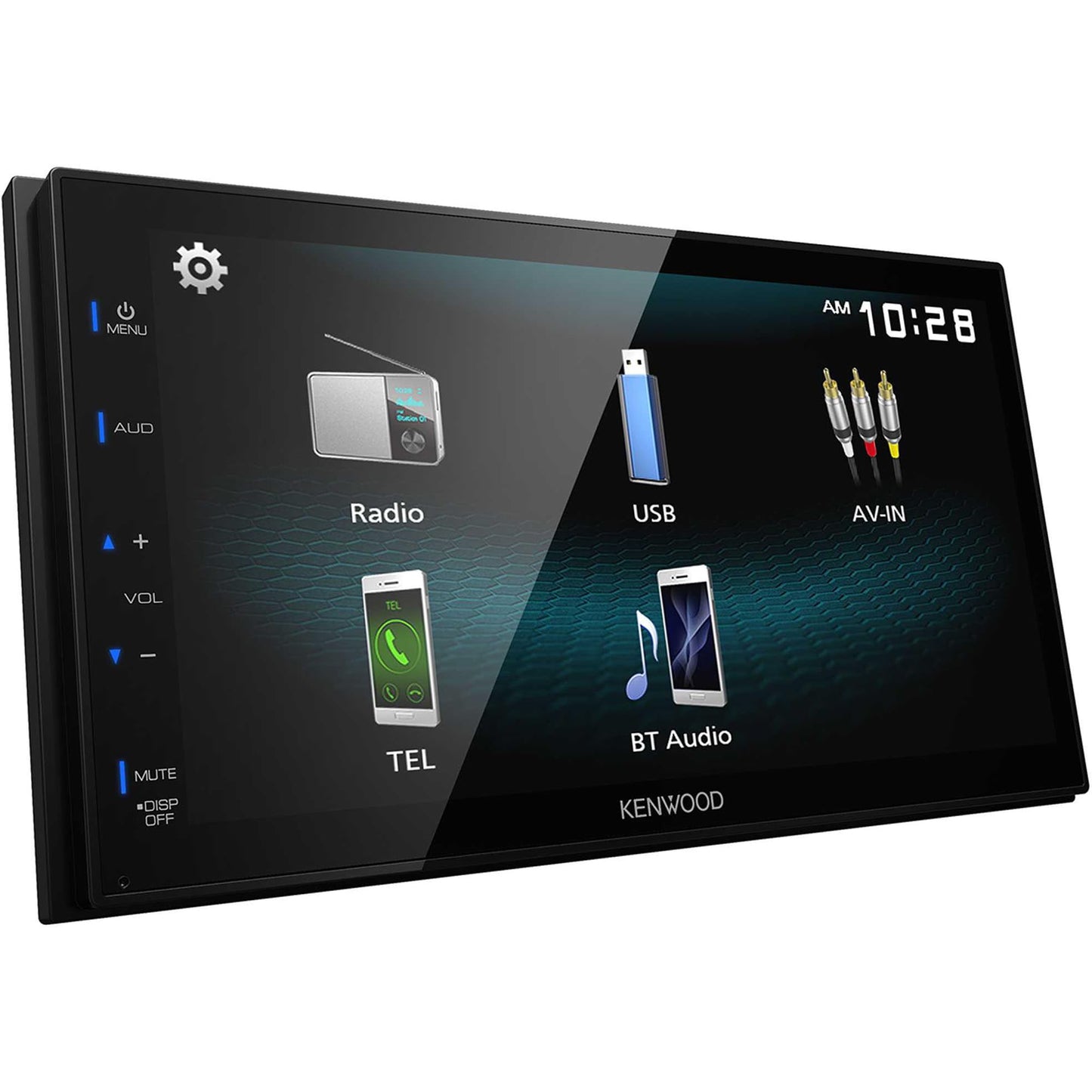 Kenwood DMX129BT 6.8" Touchscreen Bluetooth Car Stereo with AM/FM + CMOS-230LP Backup Camera Bundle