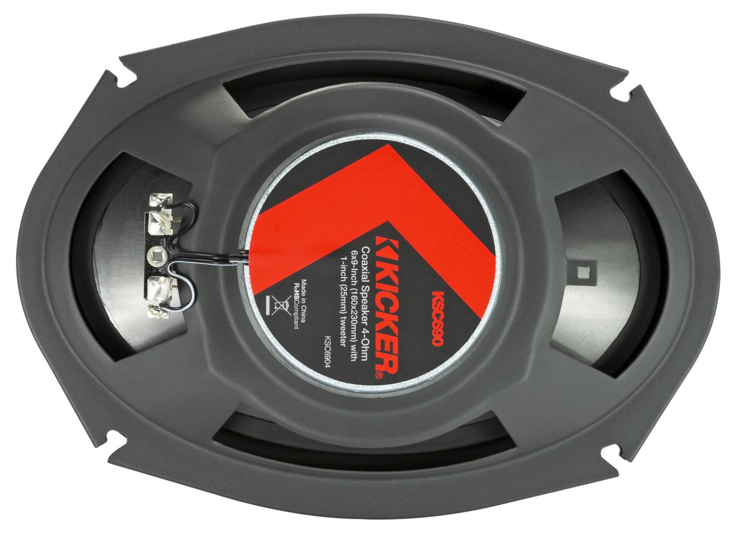 Kicker 51KSC6904 Coaxial Speaker System, 2-Way Design, Pair, 6" x 9"