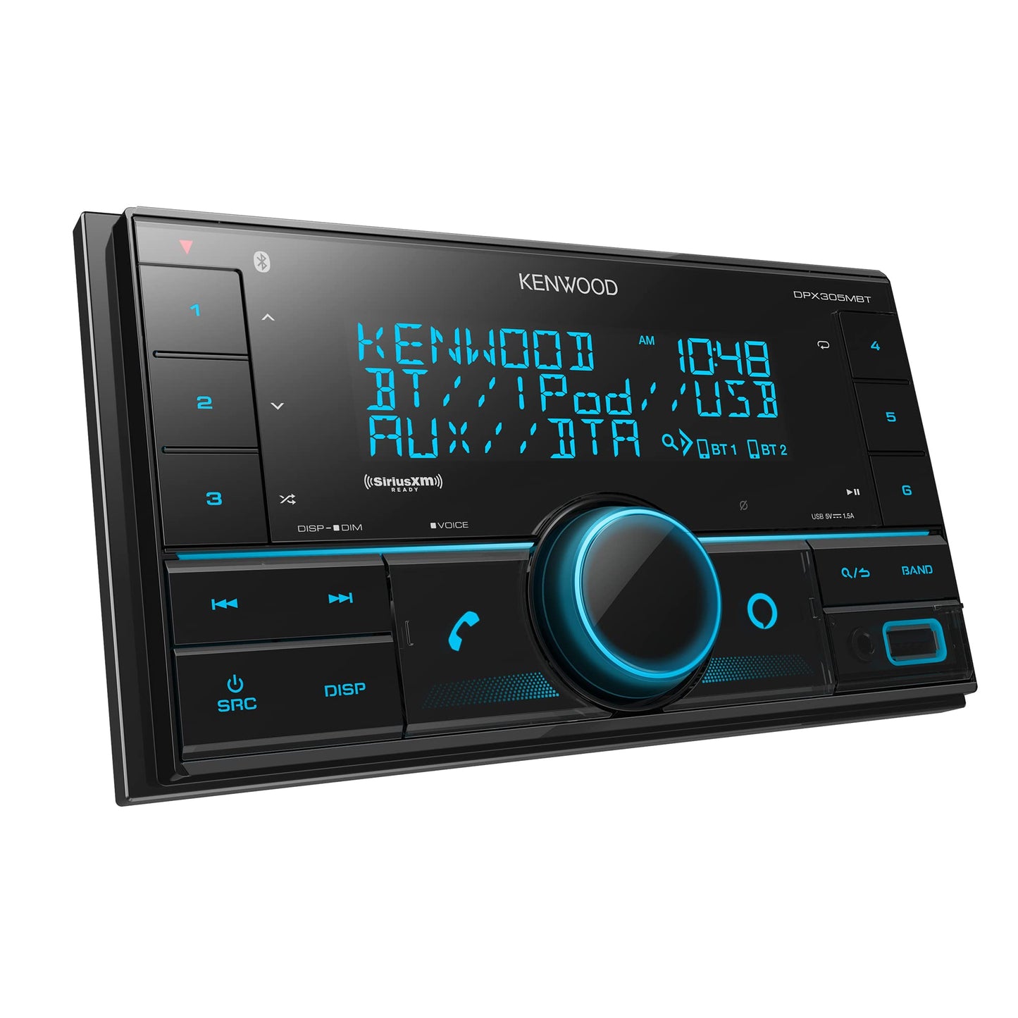 Kenwood DPX305MBT AM FM Bluetooth USB Double DIN in-Dash Digital Media Receiver