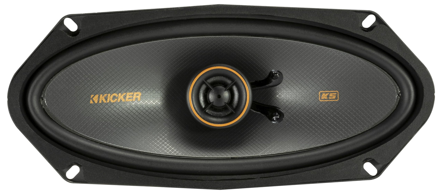 Kicker 51KSC41004 Coaxial Speaker System, 2-Way Design, Pair, 4" x 10"